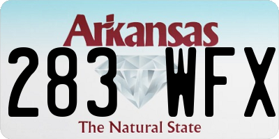 AR license plate 283WFX