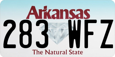 AR license plate 283WFZ