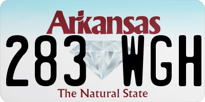 AR license plate 283WGH