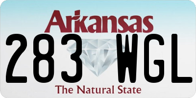 AR license plate 283WGL