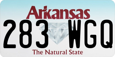 AR license plate 283WGQ