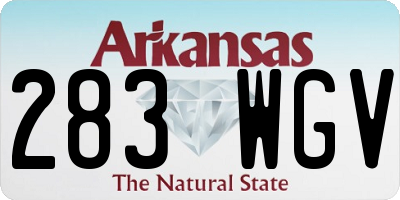 AR license plate 283WGV
