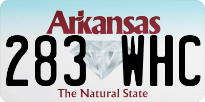 AR license plate 283WHC
