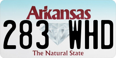 AR license plate 283WHD