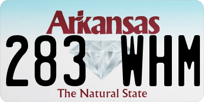 AR license plate 283WHM
