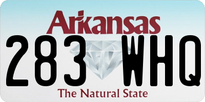 AR license plate 283WHQ
