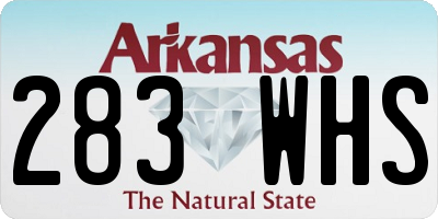 AR license plate 283WHS