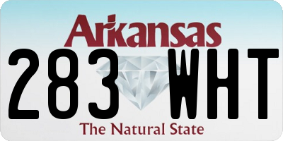AR license plate 283WHT
