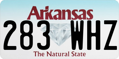 AR license plate 283WHZ
