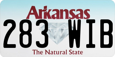 AR license plate 283WIB