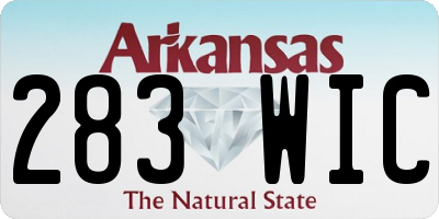 AR license plate 283WIC