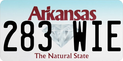 AR license plate 283WIE
