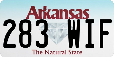 AR license plate 283WIF