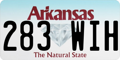 AR license plate 283WIH