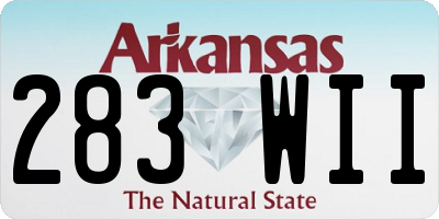 AR license plate 283WII