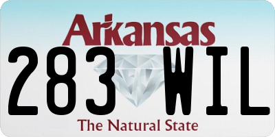 AR license plate 283WIL