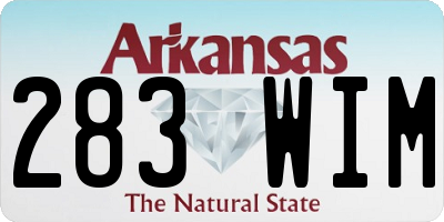 AR license plate 283WIM