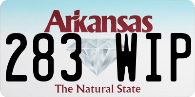 AR license plate 283WIP