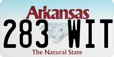 AR license plate 283WIT