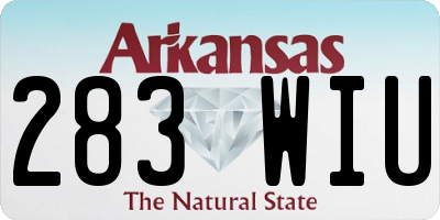 AR license plate 283WIU