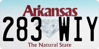 AR license plate 283WIY