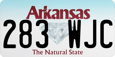 AR license plate 283WJC