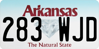 AR license plate 283WJD