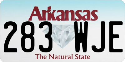 AR license plate 283WJE