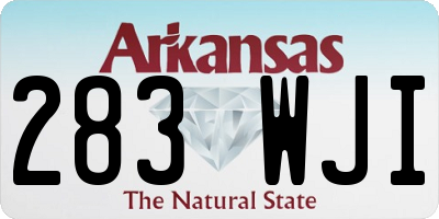 AR license plate 283WJI