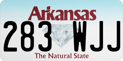AR license plate 283WJJ