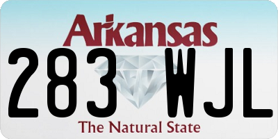 AR license plate 283WJL