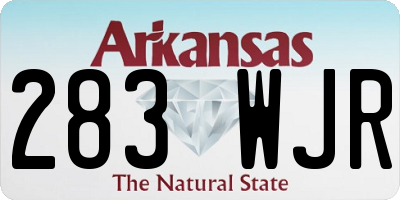 AR license plate 283WJR