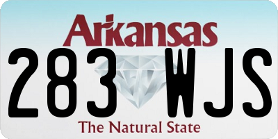 AR license plate 283WJS