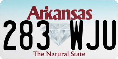 AR license plate 283WJU