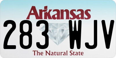 AR license plate 283WJV