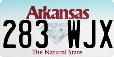 AR license plate 283WJX
