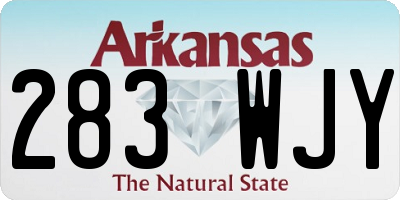 AR license plate 283WJY