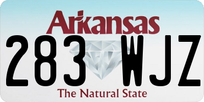 AR license plate 283WJZ