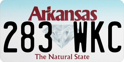 AR license plate 283WKC