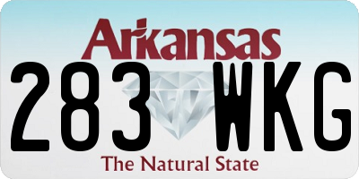 AR license plate 283WKG