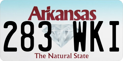 AR license plate 283WKI