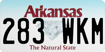 AR license plate 283WKM