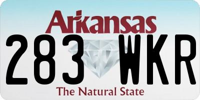 AR license plate 283WKR