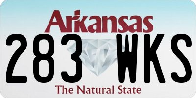 AR license plate 283WKS