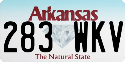 AR license plate 283WKV