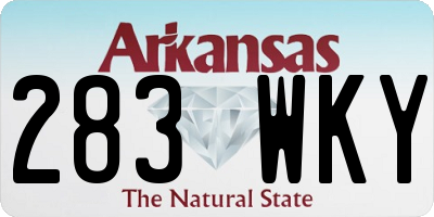AR license plate 283WKY
