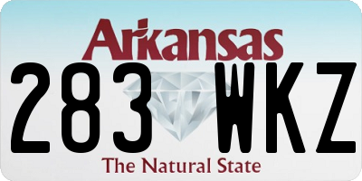 AR license plate 283WKZ
