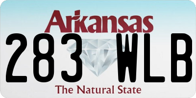 AR license plate 283WLB
