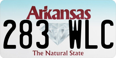 AR license plate 283WLC