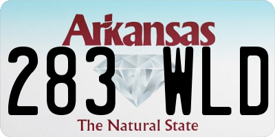 AR license plate 283WLD